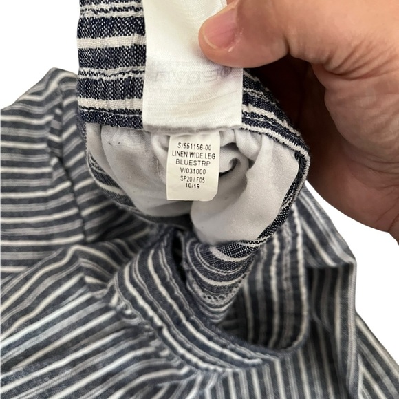 Old Navy Striped Blue and White Linen Pants - Picture 2 of 4